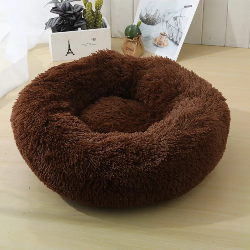Round pet bed for anxious pets - Plush and calming - BIG FRENCHIES