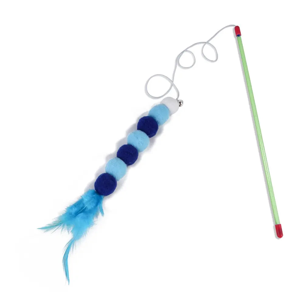 Elastic String Cat Teaser Wand with Faux Fur Bug - BIG FRENCHIES