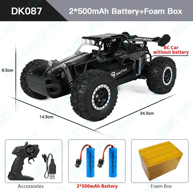 ZWN 1:16/1:20 RC Car 2WD Off-Road Remote Control Car with LED Light - BIG FRENCHIES