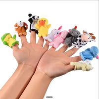 Cartoon Finger Puppets – 1/5/10pcs Plush Hand Dolls for Kids