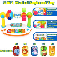 Baby Piano Musical Toy – Light-Up Keyboard & Rotating Music Toy - BIG FRENCHIES