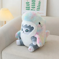 Kawaii Shark Cat Plush Toy – Soft Colorful Stuffed Doll for Kids - BIG FRENCHIES