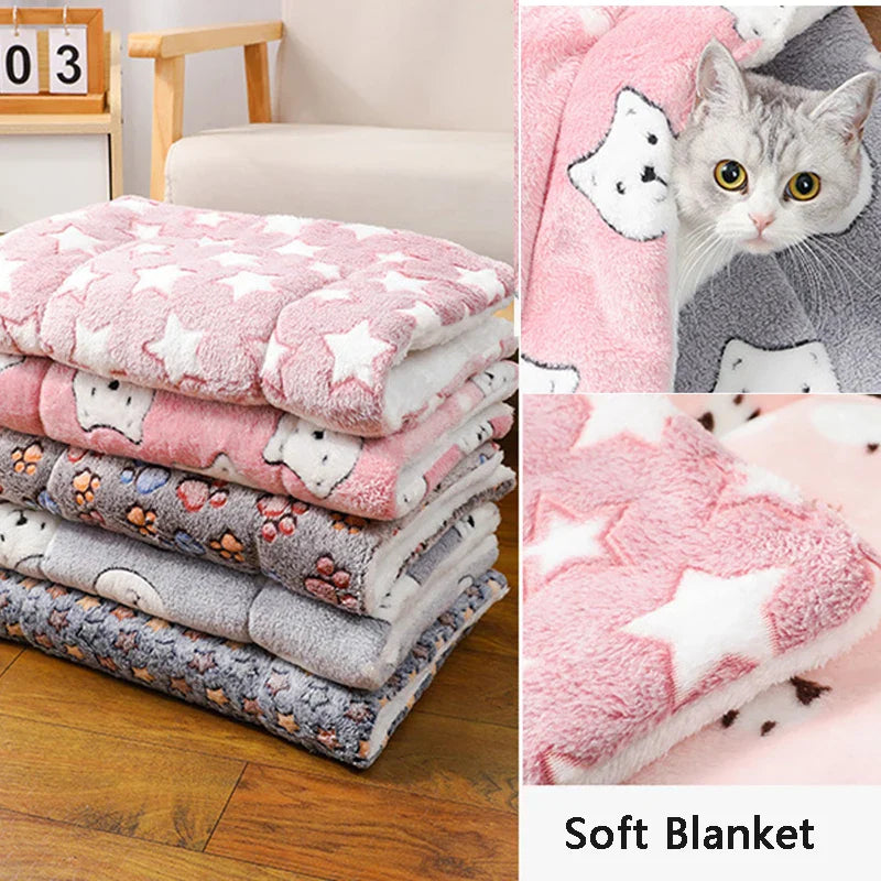 Thicken Flannel Cat Mat – Soft Winter Sleeping Cushion for Cats & Small Dogs - BIG FRENCHIES