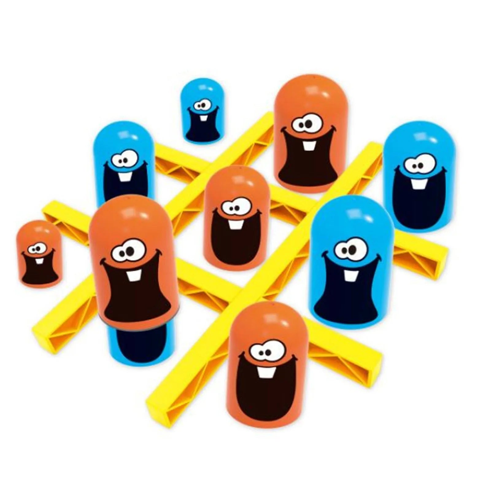 MEACAOFG 2 Players Tic Tac Toe Big Eat Small Gobble Board Game Parent-child