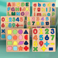 Wooden Alphabet & Number Puzzle | Montessori Learning Toy for Kids - BIG FRENCHIES