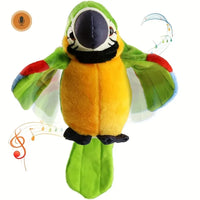 Talking Macaw Parrot Plush Toy – Repeat & Speak Animated Bird - BIG FRENCHIES