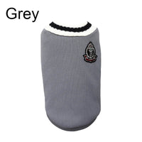 Small Dog Winter Sweater - V-Neck College Style Knitwear - BIG FRENCHIES