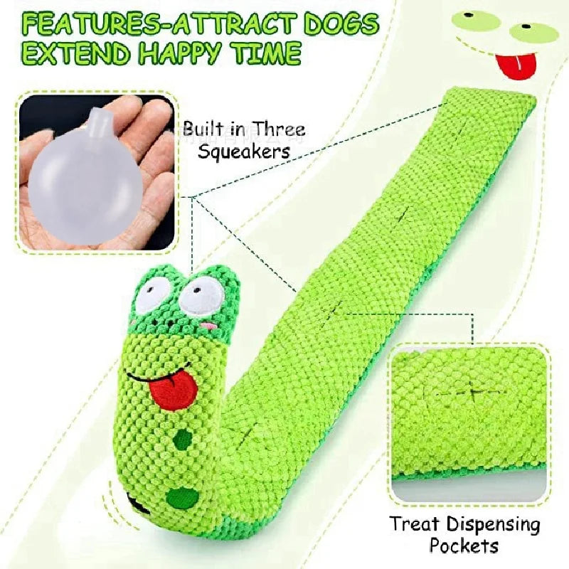 Dog Puzzle Feeder Plush Snail – Interactive Squeaky Chew Toy for Puppies & Dogs - BIG FRENCHIES