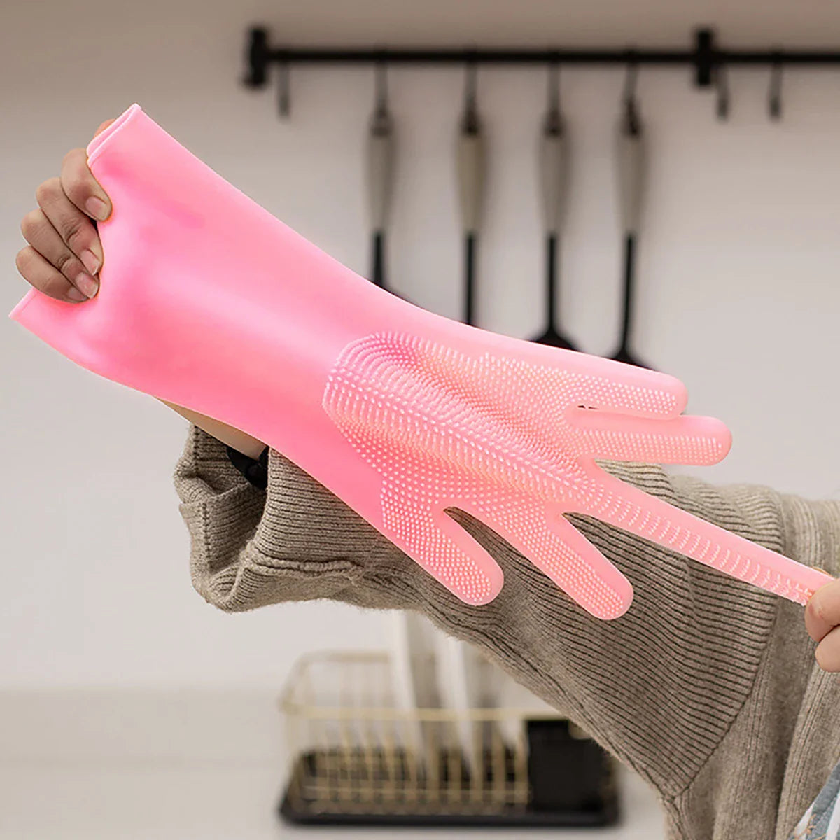 Premium Silicone Bathing Gloves for Dogs and Cats - BIG FRENCHIES