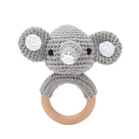 Crochet Animal Rattle Baby Toy Montessori Teether