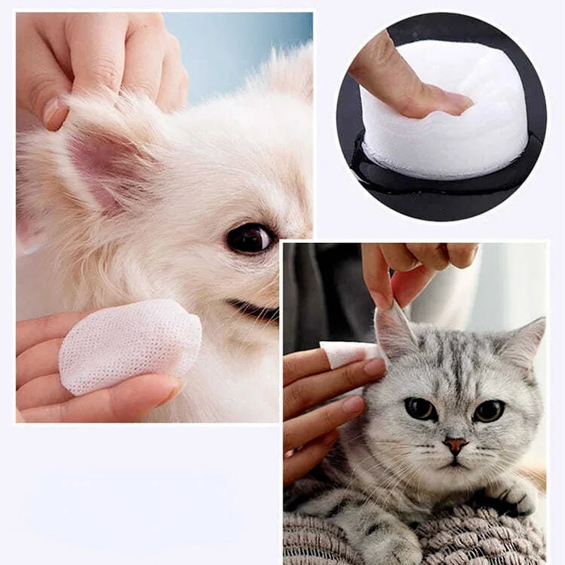 Gentle Pet Eye Wipes for Tear Stains 130 Pcs - BIG FRENCHIES