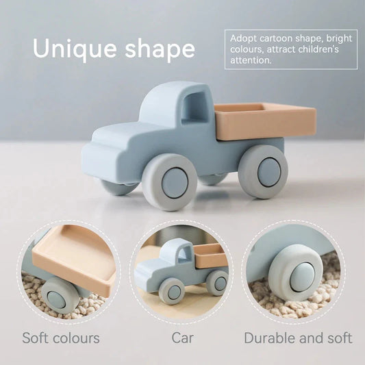 Baby Silicone Car Teether Toy Montessori Educational 0-12 Months