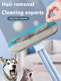 Multifunctional Pet Hair Remover Brush Long Handle Window Cleaning Brush Pet Fur Cleaning Tool Manual Cat Dog Hair Remover Brush - BIG FRENCHIES