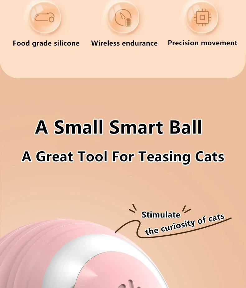 Smart Cat Toy Ball: Auto-Rolling for Active Play - BIG FRENCHIES