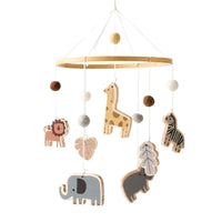 Wooden Baby Crib Mobile with Music Box Bell