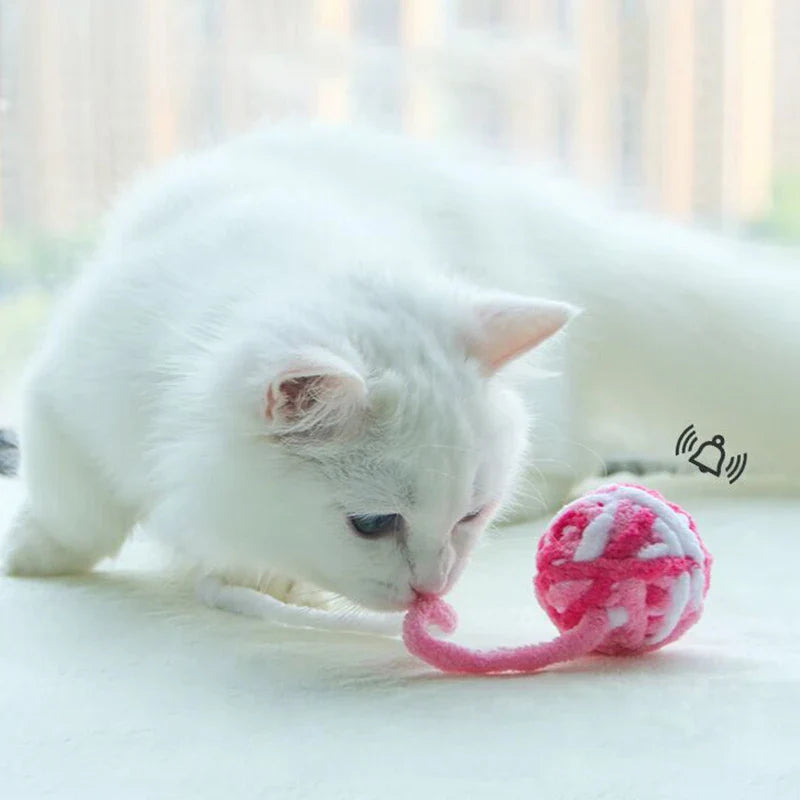 Colorful Yarn Ball Cat Toys with Bell - BIG FRENCHIES