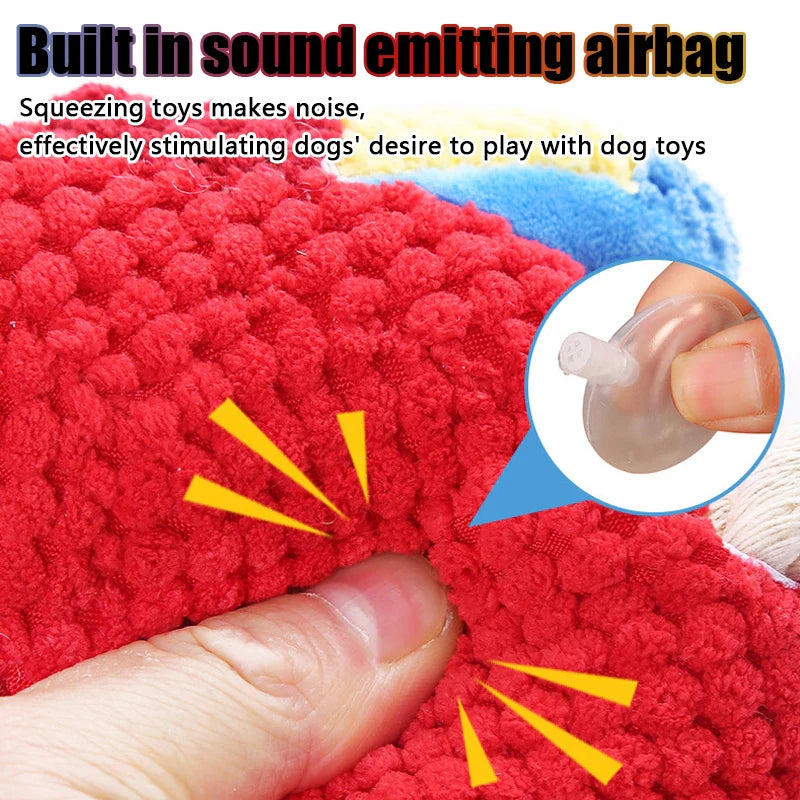 Indestructible Plush Parrot Dog Toy – Squeaky Chew Toy for Small & Large Dogs - BIG FRENCHIES