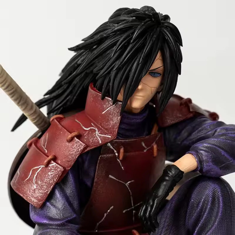 Uchiha Madara Anime Figure, Naruto Shippuden Fourth Great Shinobi War Statue Action Figurines 30 CM