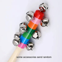 Rainbow Handheld Bell Stick | Wooden Musical Toy for Kids & Parties - BIG FRENCHIES