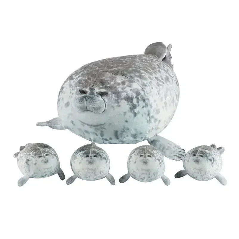 Mother & Baby Seal Plush Toy Set – Soft Zipper Seal Doll Gift - BIG FRENCHIES