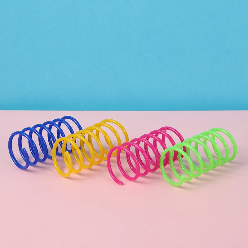 Colorful Cat Spring Toys – Durable Coil Play for Kittens - BIG FRENCHIES