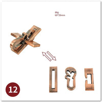MEACAOFG Classic IQ Metal Brain Teaser 3D Alloy Box Kong Ming Lock Puzzles Magic Baffling Puzzle Game Toys for Children Adults Funny Gift - BIG FRENCHIES
