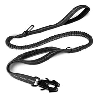 Reflective Shock Absorbing Bungee Dog Leash with Seatbelt Clip - BIG FRENCHIES
