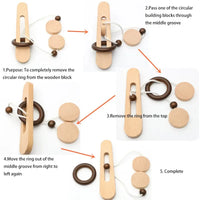 Wooden Ring Unlocking Game | Magic Ring Kongming Lock Puzzle Toy - BIG FRENCHIES