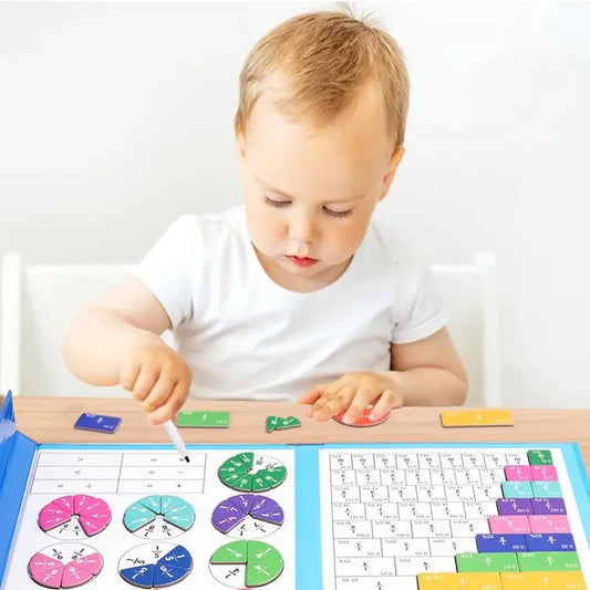 Magnetic Fraction Puzzle Set – Montessori Math Learning Toy for Kids - BIG FRENCHIES