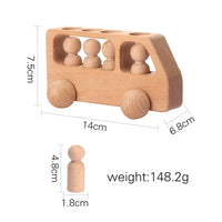 Wooden Train Birthday Toy Montessori Baby Learning