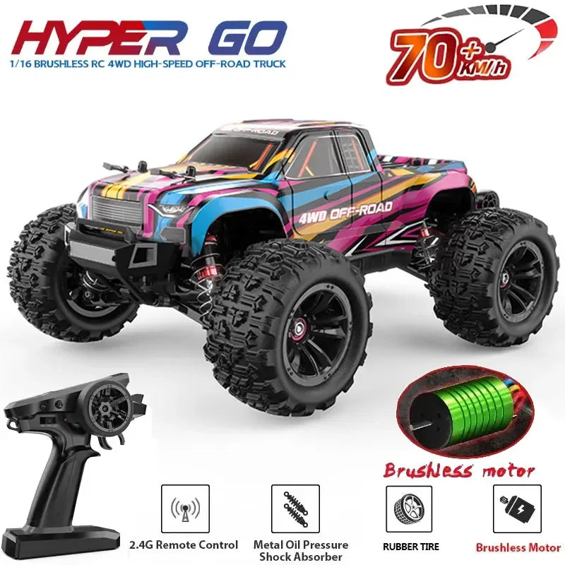 Hyper Go MJX 16209 16207 16208 16210 1/16 4WD RC Car 70KM/H Brushless RC Racing Car Remote Control Cars Off-Road Truck Toys - BIG FRENCHIES