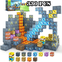 Magnetic Building Blocks Mine World Magnet Cube Set for Boy Girl Kid Age 3+ DIY Model Children Stem STEM Sensory Toy Gift