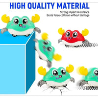 Interactive Crawling Crab Toy - Double Return Force & Bubble Simulation | Fun Baby Sensory Toy for Toddlers