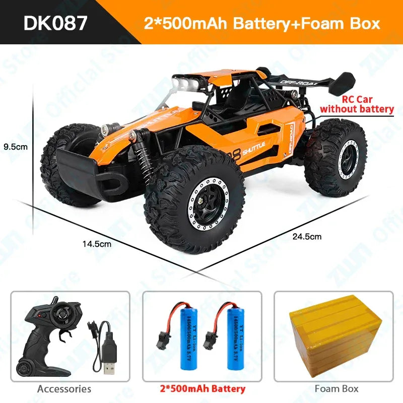 ZWN 1:16/1:20 RC Car 2WD Off-Road Remote Control Car with LED Light - BIG FRENCHIES