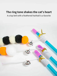 Elastic String Cat Teaser Wand with Faux Fur Bug - BIG FRENCHIES
