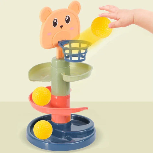 Montessori Baby Rolling Ball Track Toy – Sensory Push Pop Slide Game - BIG FRENCHIES