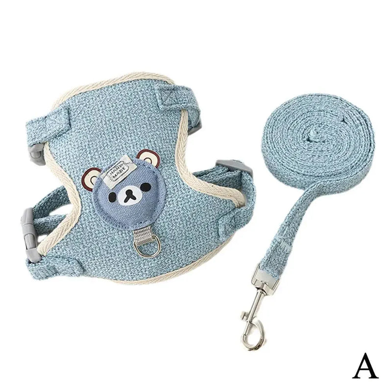 Undershirt Style Pet Leash Adjustable Cat Dog Harness Breathable Leash  Convenient Pet Vest For Small Dog Cat Supplies-Harnesses-BIG FRENCHIES-Econic Blanks