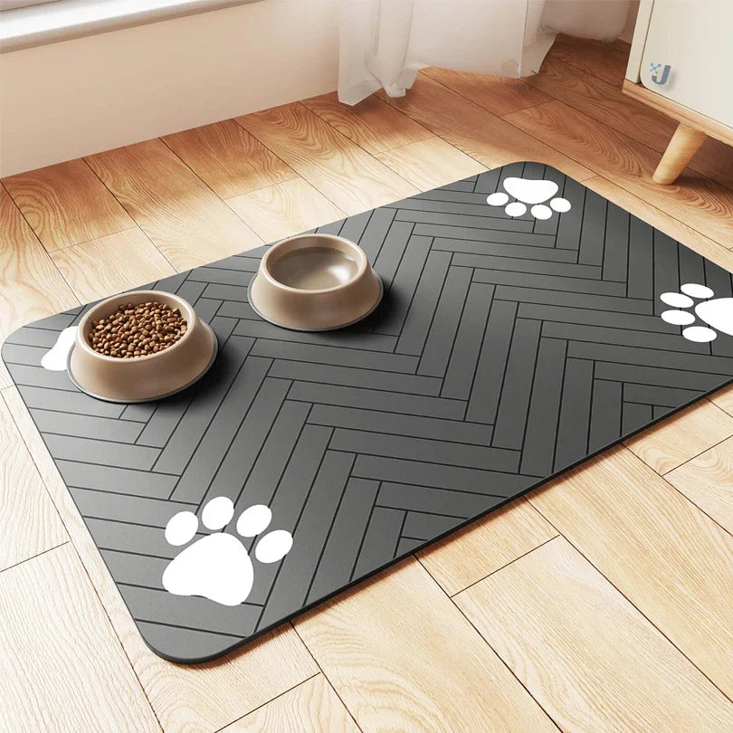 Absorbent Pet Feeding Mat with Waterproof Backing for Dogs & Cats - BIG FRENCHIES