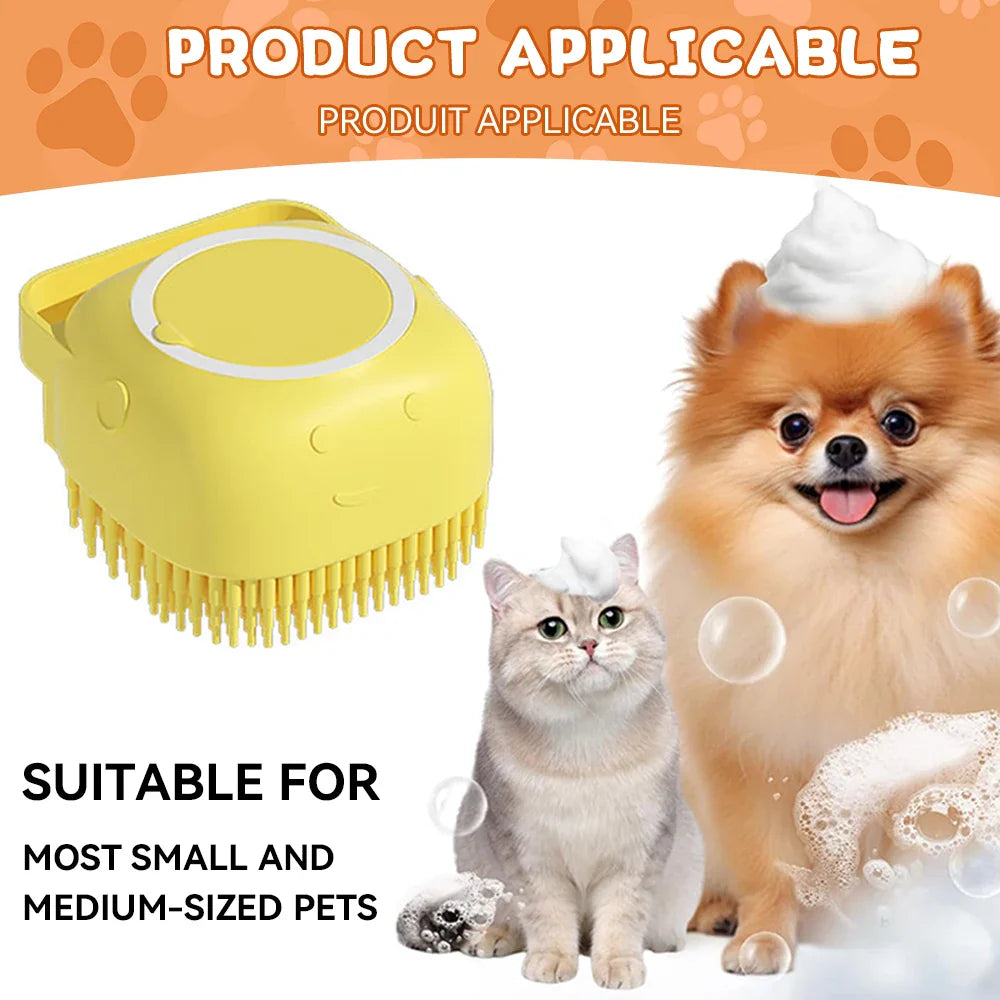 Pet Bathing Brush with Shampoo Dispenser - BIG FRENCHIES
