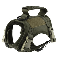 Tactical Puppy Harness Leash Set – Adjustable Military-Style Vest for Small Dogs & Cats, Ideal for Training & Walking - BIG FRENCHIES