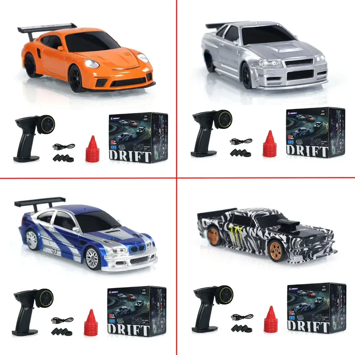 2.4G RC Drift Car 1/43 4WD Remote Control Mini Racing Car Toy - BIG FRENCHIES