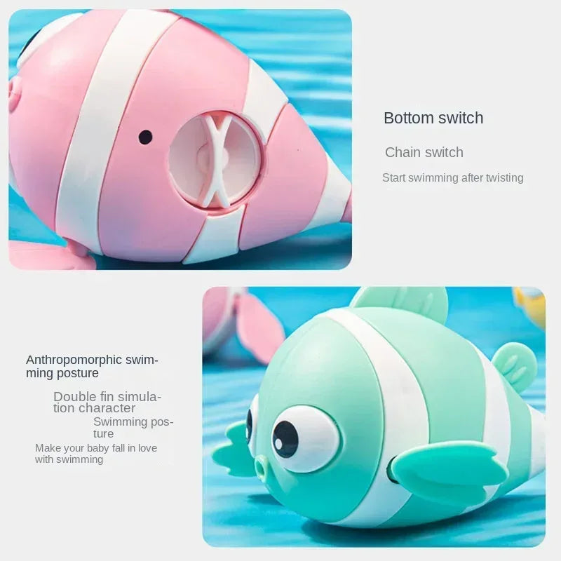 Swimming Clown Fish Bath Toy – Cute Wind-Up Baby Bath Toy - BIG FRENCHIES