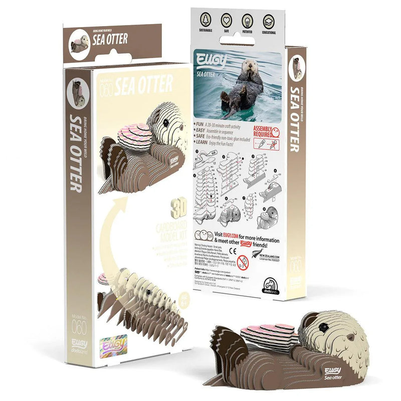 Sea Otter 3D Cardboard Model Kit Eugy - BIG FRENCHIES