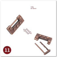 MEACAOFG Classic IQ Metal Brain Teaser 3D Alloy Box Kong Ming Lock Puzzles Magic Baffling Puzzle Game Toys for Children Adults Funny Gift - BIG FRENCHIES