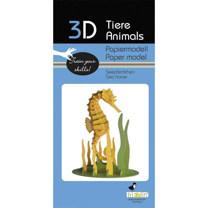 Seahorse 3D Cardboard Model Kit Fridolin - BIG FRENCHIES