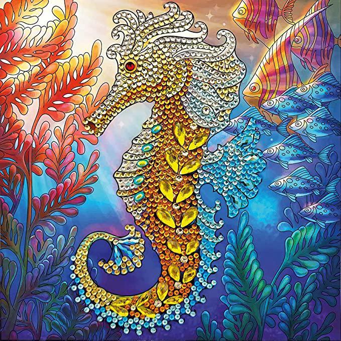 Seahorse Crystal Art Card Kit Craft Buddy - BIG FRENCHIES