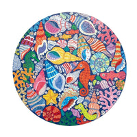 Seahorses, Shells & Coral 500 Piece Round Jigsaw Puzzle eeBoo