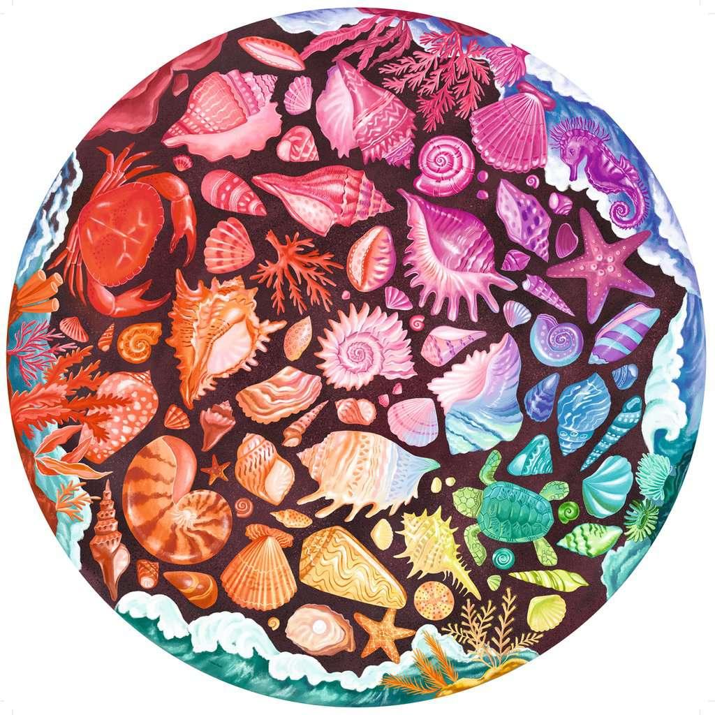 Seashells "Circle of Colors" 500 Piece Round Jigsaw Puzzle Ravensburger - BIG FRENCHIES