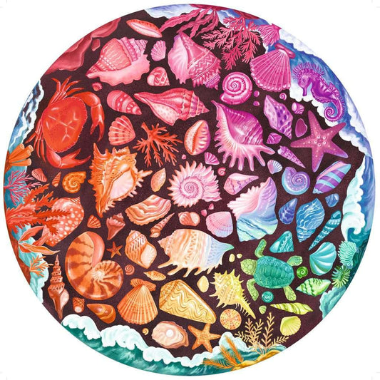 Seashells "Circle of Colors" 500 Piece Round Jigsaw Puzzle Ravensburger - BIG FRENCHIES