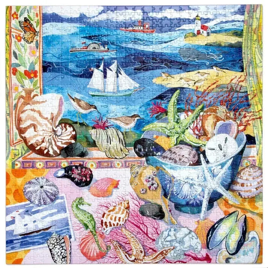 Seashells by the Shore 1000 Piece Jigsaw Puzzle eeBoo - BIG FRENCHIES